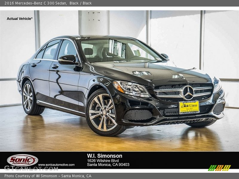 Black / Black 2016 Mercedes-Benz C 300 Sedan