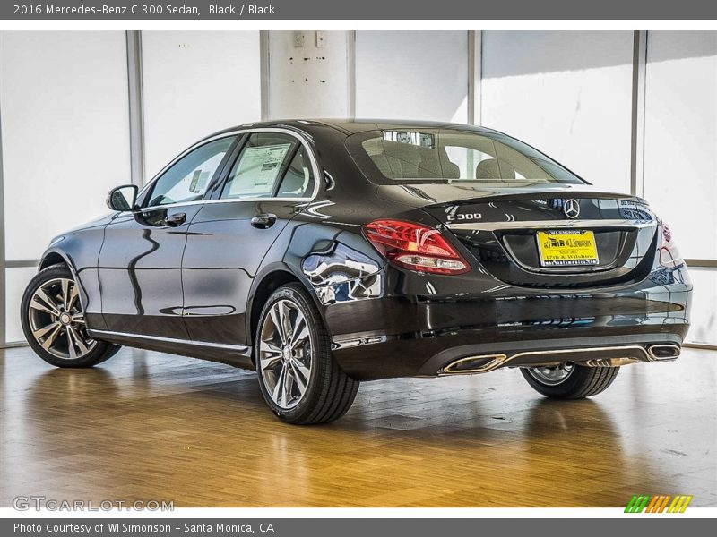 Black / Black 2016 Mercedes-Benz C 300 Sedan