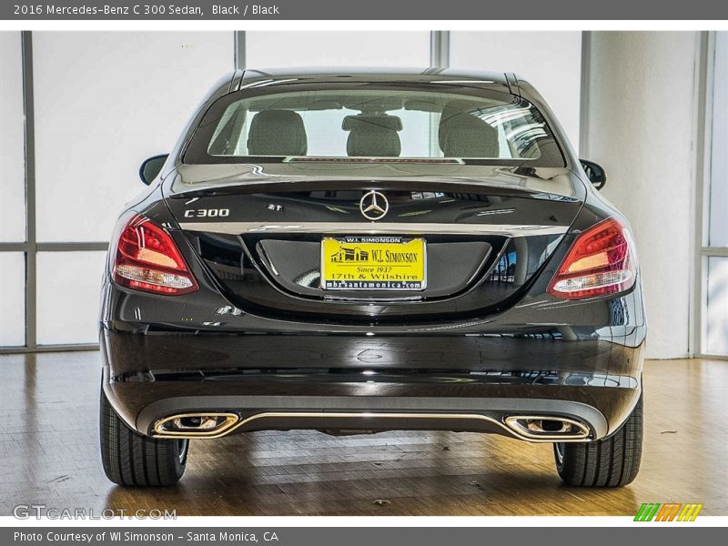 Black / Black 2016 Mercedes-Benz C 300 Sedan