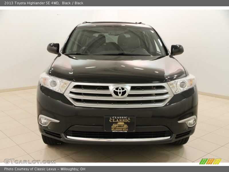 Black / Black 2013 Toyota Highlander SE 4WD