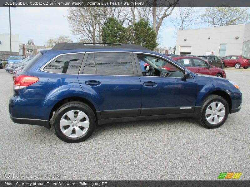 Azurite Blue Pearl / Warm Ivory 2011 Subaru Outback 2.5i Premium Wagon