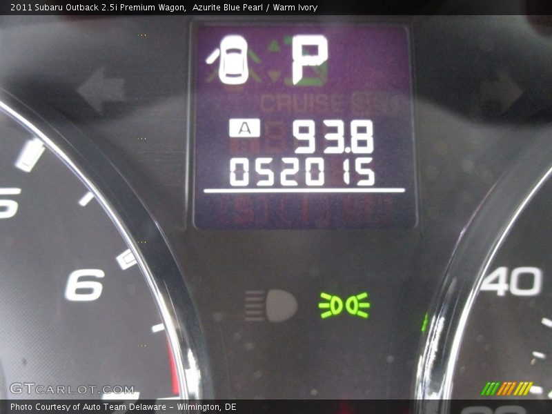 Azurite Blue Pearl / Warm Ivory 2011 Subaru Outback 2.5i Premium Wagon