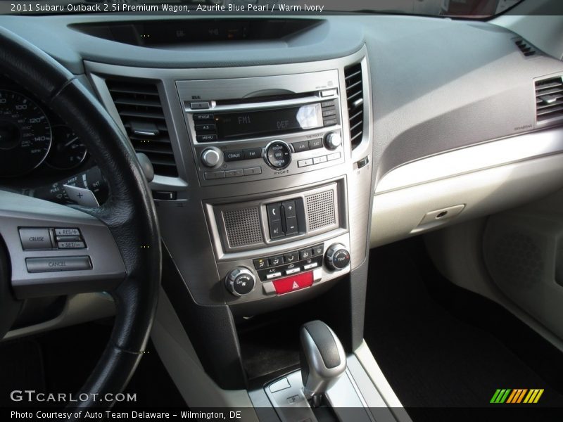 Azurite Blue Pearl / Warm Ivory 2011 Subaru Outback 2.5i Premium Wagon