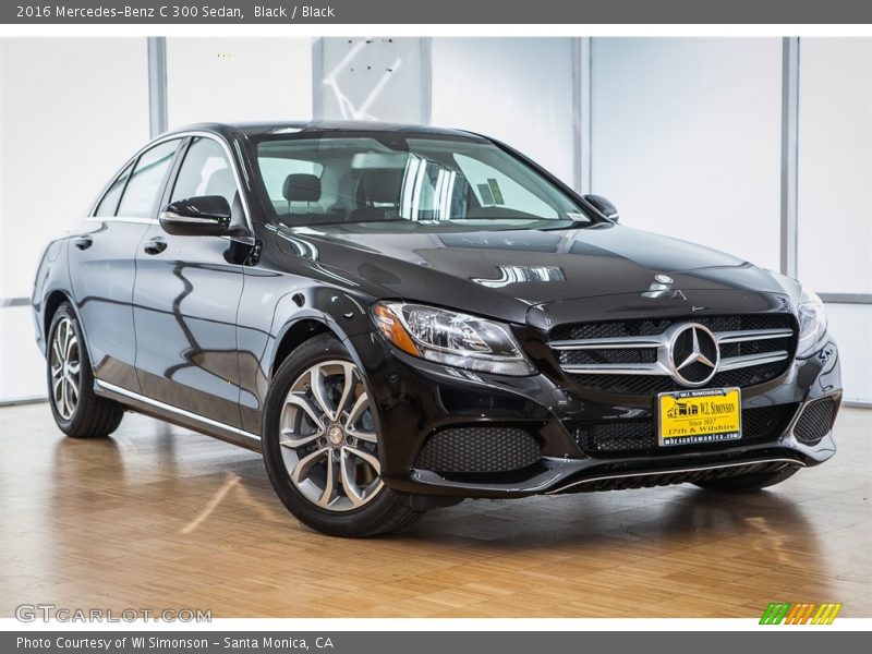 Black / Black 2016 Mercedes-Benz C 300 Sedan