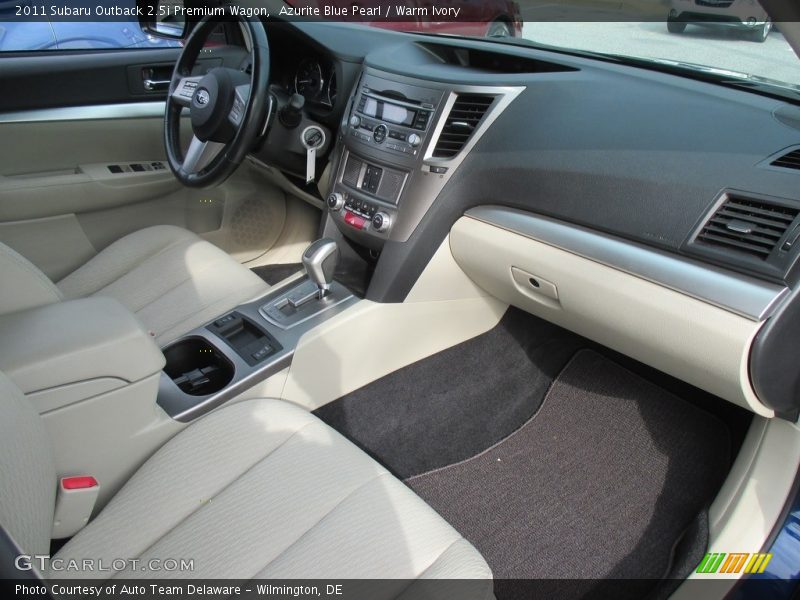 Azurite Blue Pearl / Warm Ivory 2011 Subaru Outback 2.5i Premium Wagon