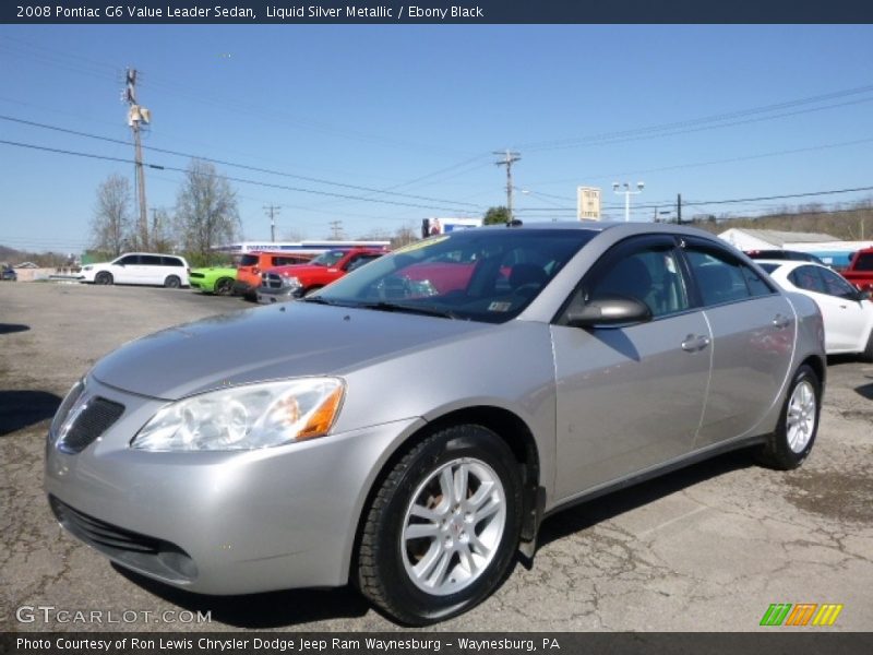 Liquid Silver Metallic / Ebony Black 2008 Pontiac G6 Value Leader Sedan