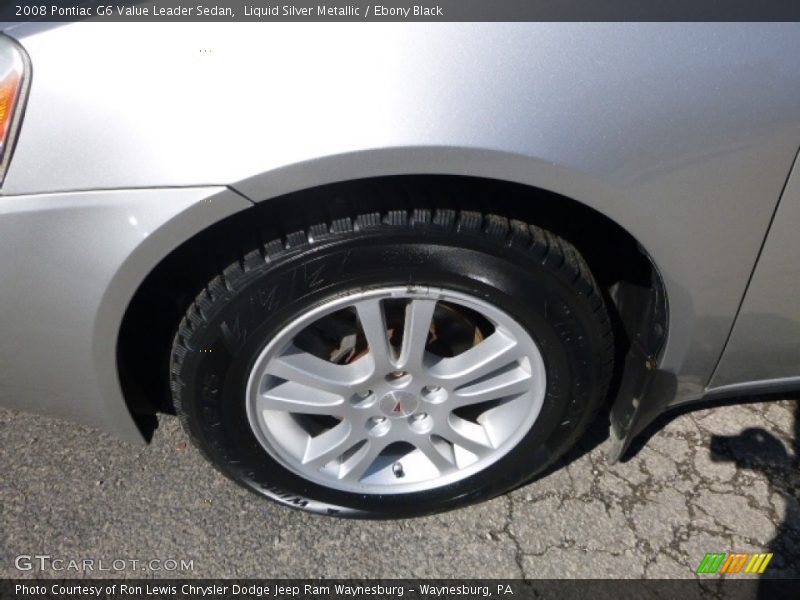 Liquid Silver Metallic / Ebony Black 2008 Pontiac G6 Value Leader Sedan