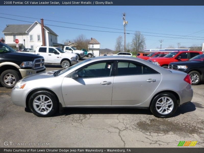 Liquid Silver Metallic / Ebony Black 2008 Pontiac G6 Value Leader Sedan