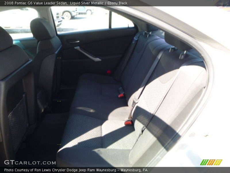 Liquid Silver Metallic / Ebony Black 2008 Pontiac G6 Value Leader Sedan
