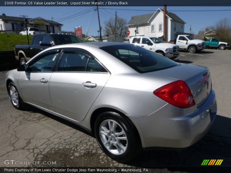 Liquid Silver Metallic / Ebony Black 2008 Pontiac G6 Value Leader Sedan