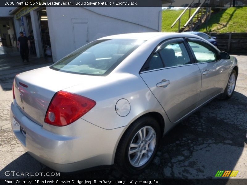 Liquid Silver Metallic / Ebony Black 2008 Pontiac G6 Value Leader Sedan