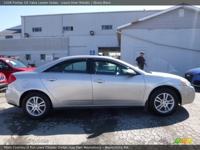 Liquid Silver Metallic / Ebony Black 2008 Pontiac G6 Value Leader Sedan