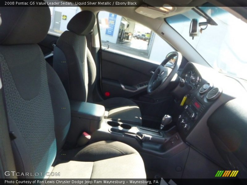 Liquid Silver Metallic / Ebony Black 2008 Pontiac G6 Value Leader Sedan