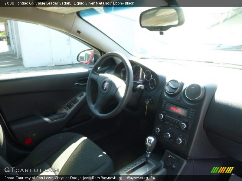 Liquid Silver Metallic / Ebony Black 2008 Pontiac G6 Value Leader Sedan