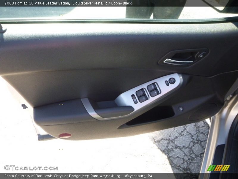 Liquid Silver Metallic / Ebony Black 2008 Pontiac G6 Value Leader Sedan