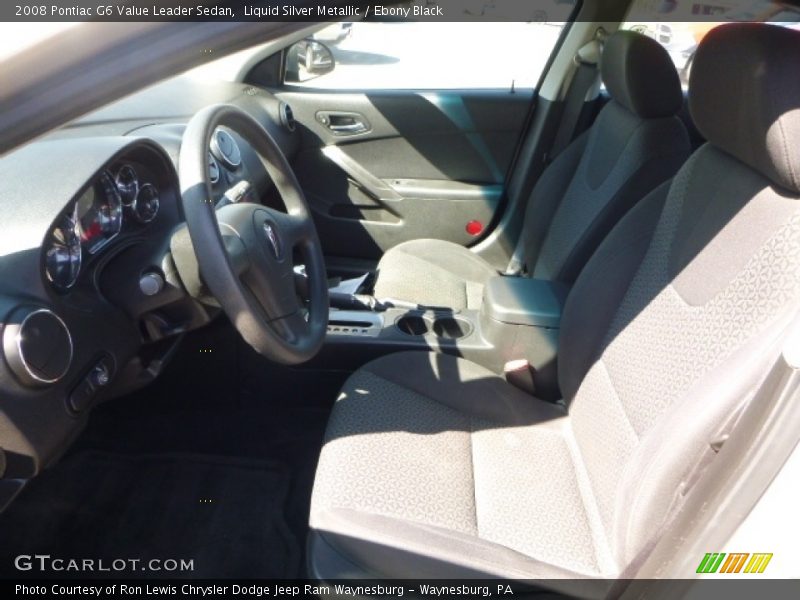 Liquid Silver Metallic / Ebony Black 2008 Pontiac G6 Value Leader Sedan