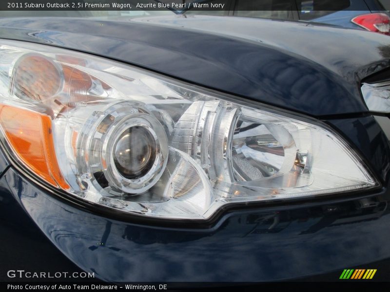 Azurite Blue Pearl / Warm Ivory 2011 Subaru Outback 2.5i Premium Wagon