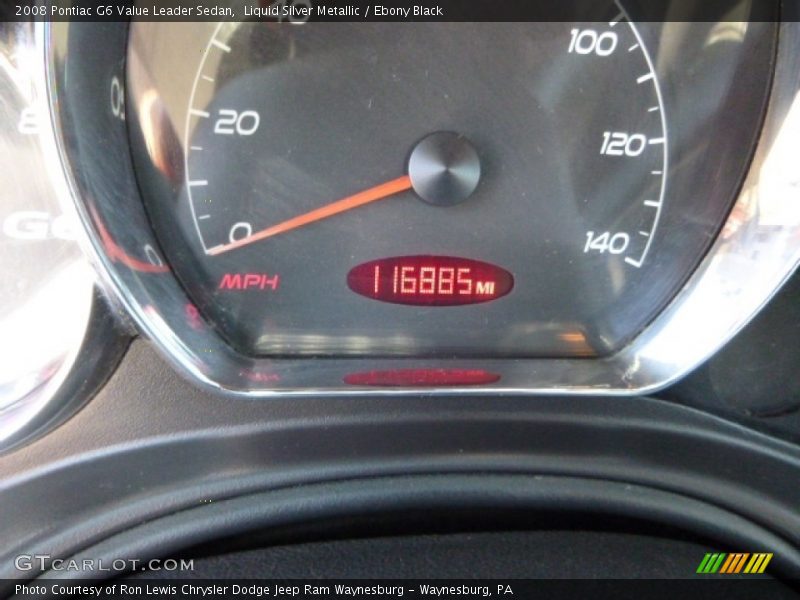 Liquid Silver Metallic / Ebony Black 2008 Pontiac G6 Value Leader Sedan