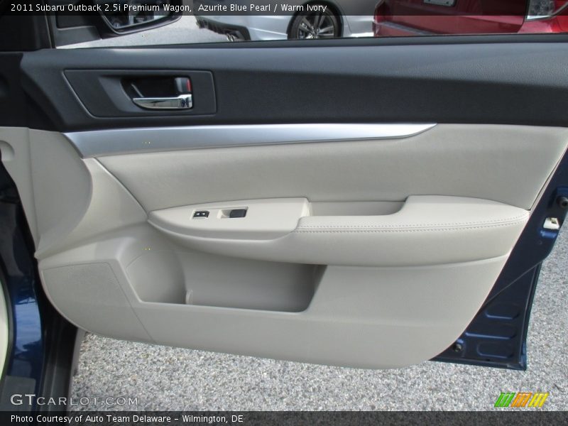Azurite Blue Pearl / Warm Ivory 2011 Subaru Outback 2.5i Premium Wagon