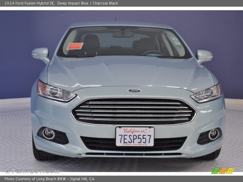 Deep Impact Blue / Charcoal Black 2014 Ford Fusion Hybrid SE