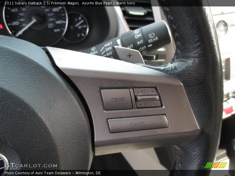 Azurite Blue Pearl / Warm Ivory 2011 Subaru Outback 2.5i Premium Wagon