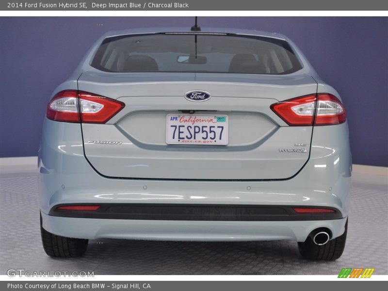 Deep Impact Blue / Charcoal Black 2014 Ford Fusion Hybrid SE
