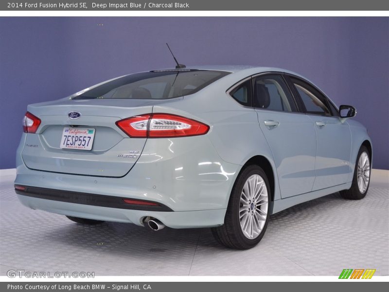 Deep Impact Blue / Charcoal Black 2014 Ford Fusion Hybrid SE