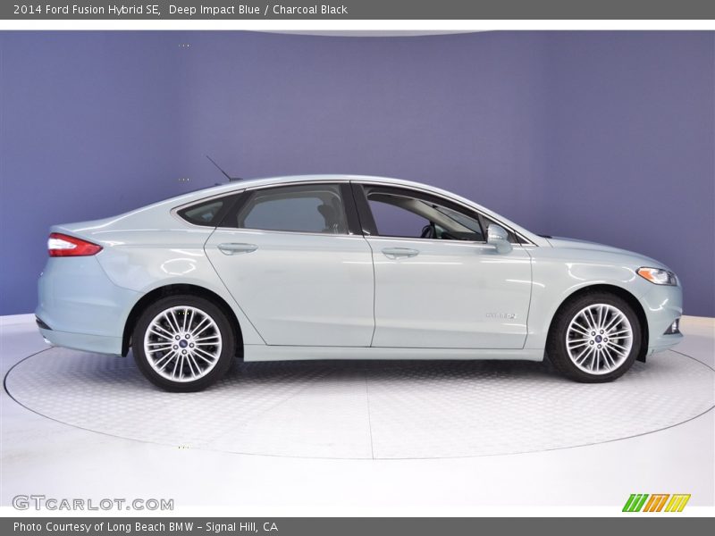 Deep Impact Blue / Charcoal Black 2014 Ford Fusion Hybrid SE
