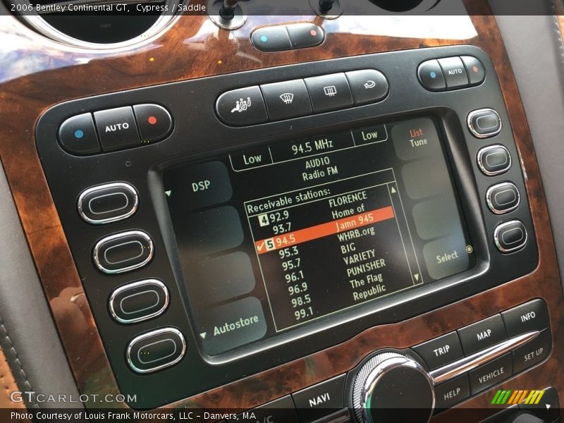 Controls of 2006 Continental GT 