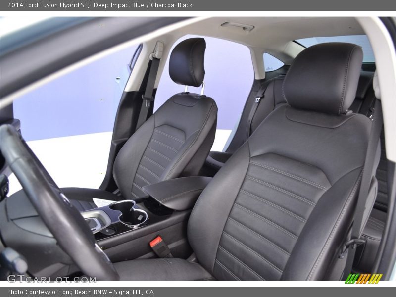 Deep Impact Blue / Charcoal Black 2014 Ford Fusion Hybrid SE