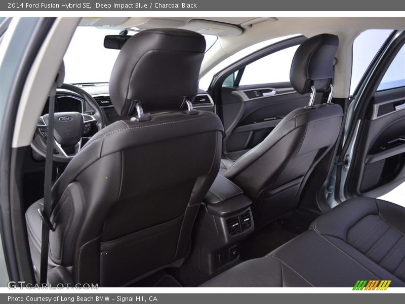 Deep Impact Blue / Charcoal Black 2014 Ford Fusion Hybrid SE