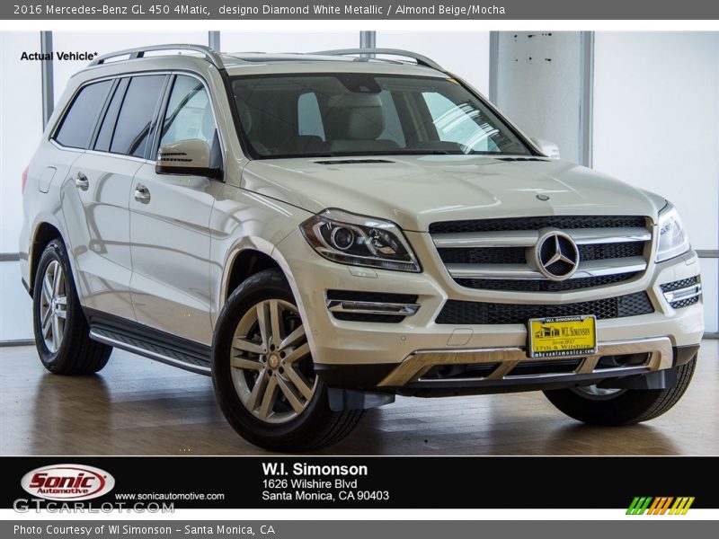 designo Diamond White Metallic / Almond Beige/Mocha 2016 Mercedes-Benz GL 450 4Matic