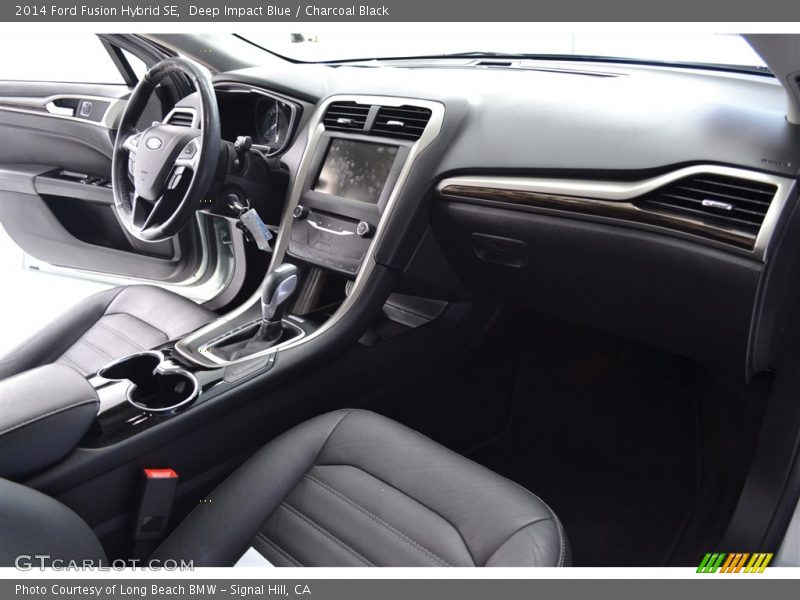 Deep Impact Blue / Charcoal Black 2014 Ford Fusion Hybrid SE
