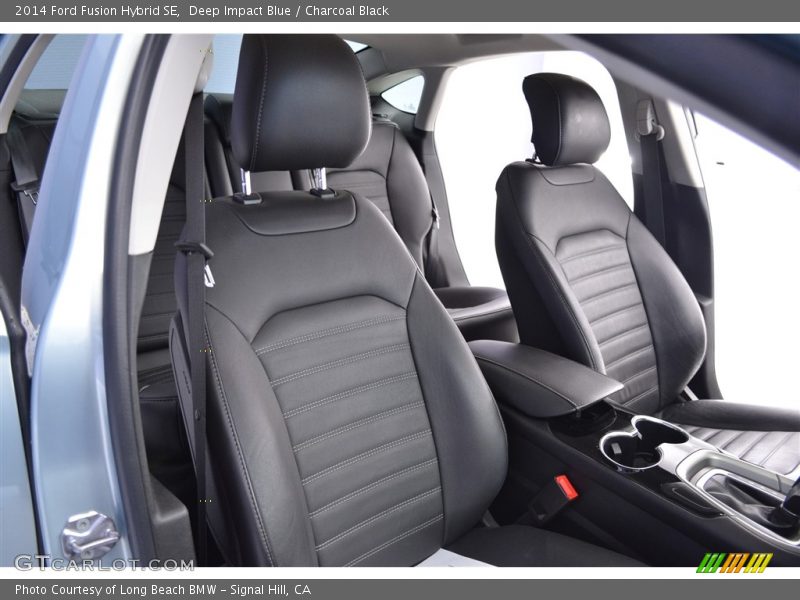 Deep Impact Blue / Charcoal Black 2014 Ford Fusion Hybrid SE