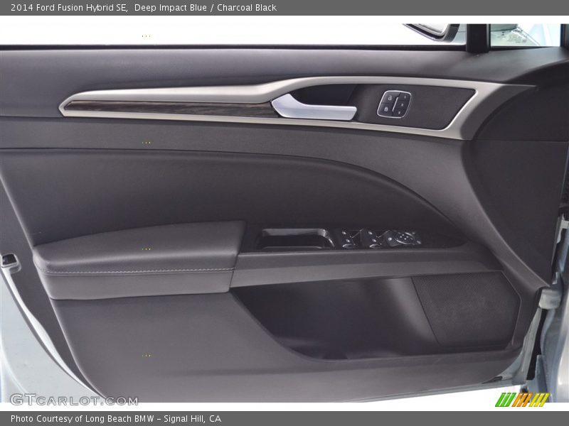 Deep Impact Blue / Charcoal Black 2014 Ford Fusion Hybrid SE