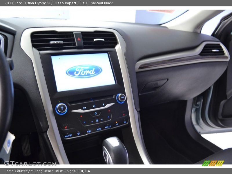 Deep Impact Blue / Charcoal Black 2014 Ford Fusion Hybrid SE