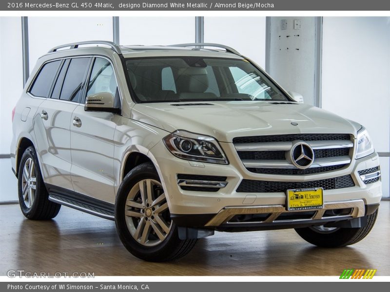 designo Diamond White Metallic / Almond Beige/Mocha 2016 Mercedes-Benz GL 450 4Matic