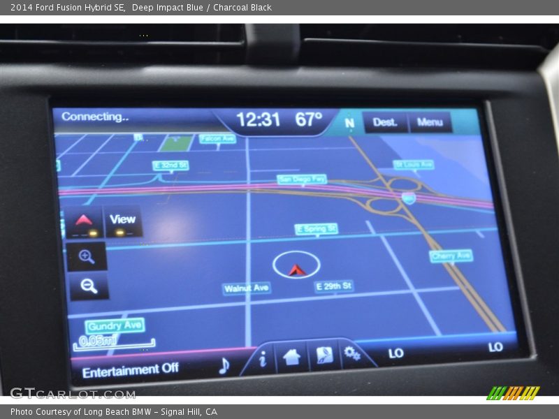 Deep Impact Blue / Charcoal Black 2014 Ford Fusion Hybrid SE