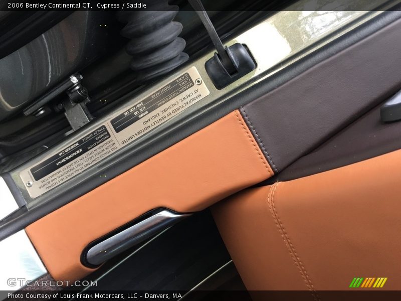 Cypress / Saddle 2006 Bentley Continental GT