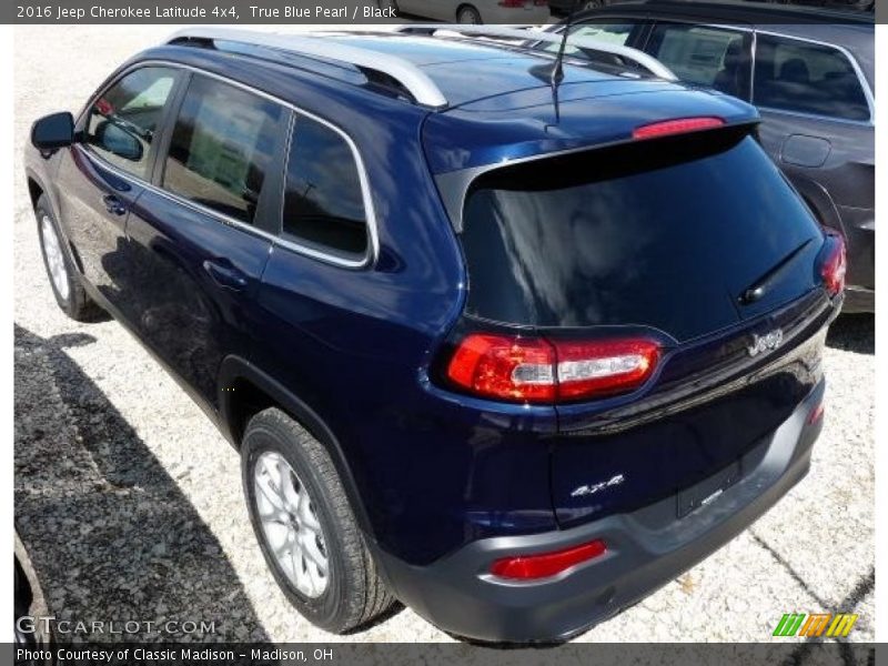 True Blue Pearl / Black 2016 Jeep Cherokee Latitude 4x4
