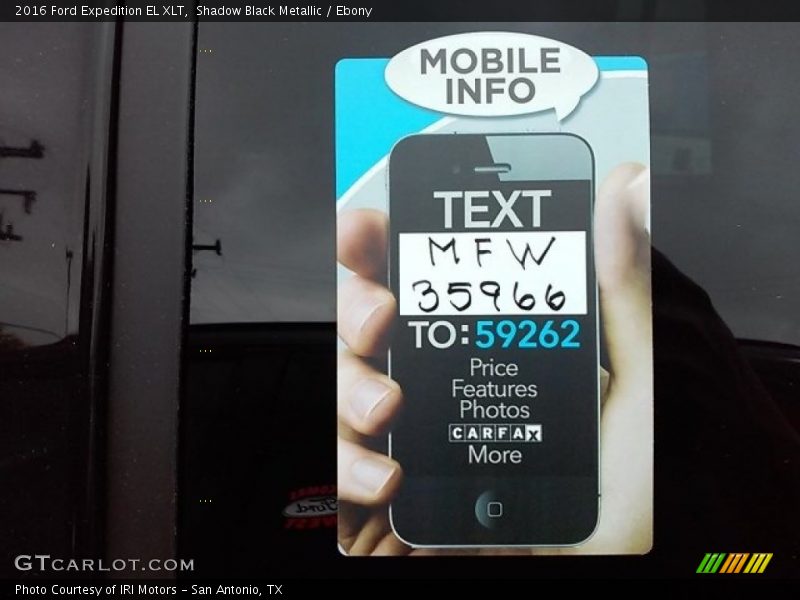 Shadow Black Metallic / Ebony 2016 Ford Expedition EL XLT