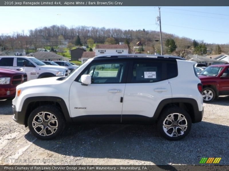 Alpine White / Bark Brown/Ski Grey 2016 Jeep Renegade Limited 4x4