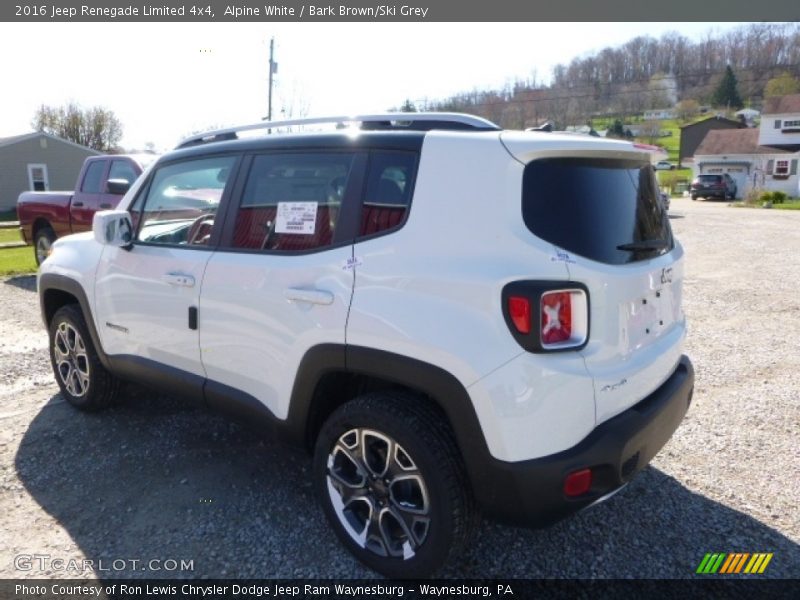 Alpine White / Bark Brown/Ski Grey 2016 Jeep Renegade Limited 4x4