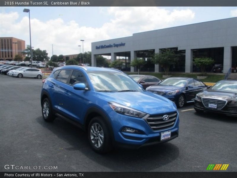 Caribbean Blue / Black 2016 Hyundai Tucson SE