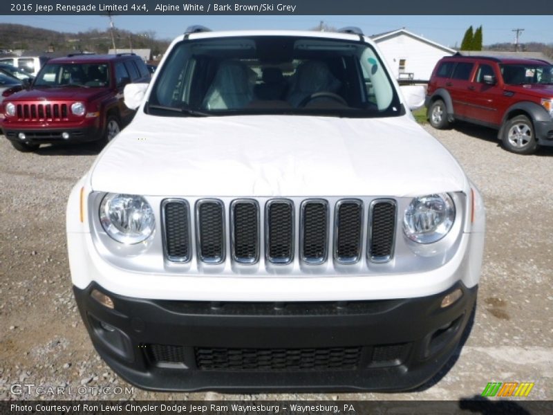 Alpine White / Bark Brown/Ski Grey 2016 Jeep Renegade Limited 4x4