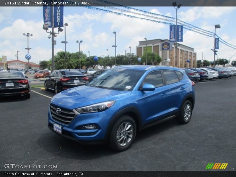 Caribbean Blue / Black 2016 Hyundai Tucson SE