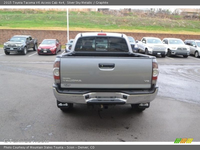 Silver Sky Metallic / Graphite 2015 Toyota Tacoma V6 Access Cab 4x4