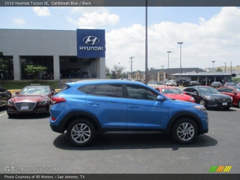Caribbean Blue / Black 2016 Hyundai Tucson SE