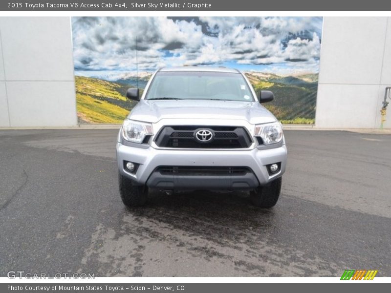 Silver Sky Metallic / Graphite 2015 Toyota Tacoma V6 Access Cab 4x4