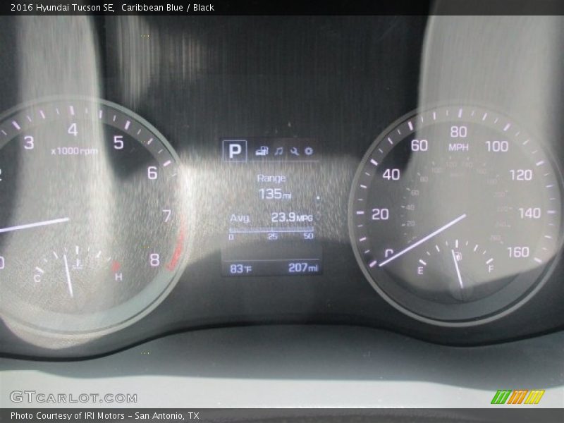 Caribbean Blue / Black 2016 Hyundai Tucson SE
